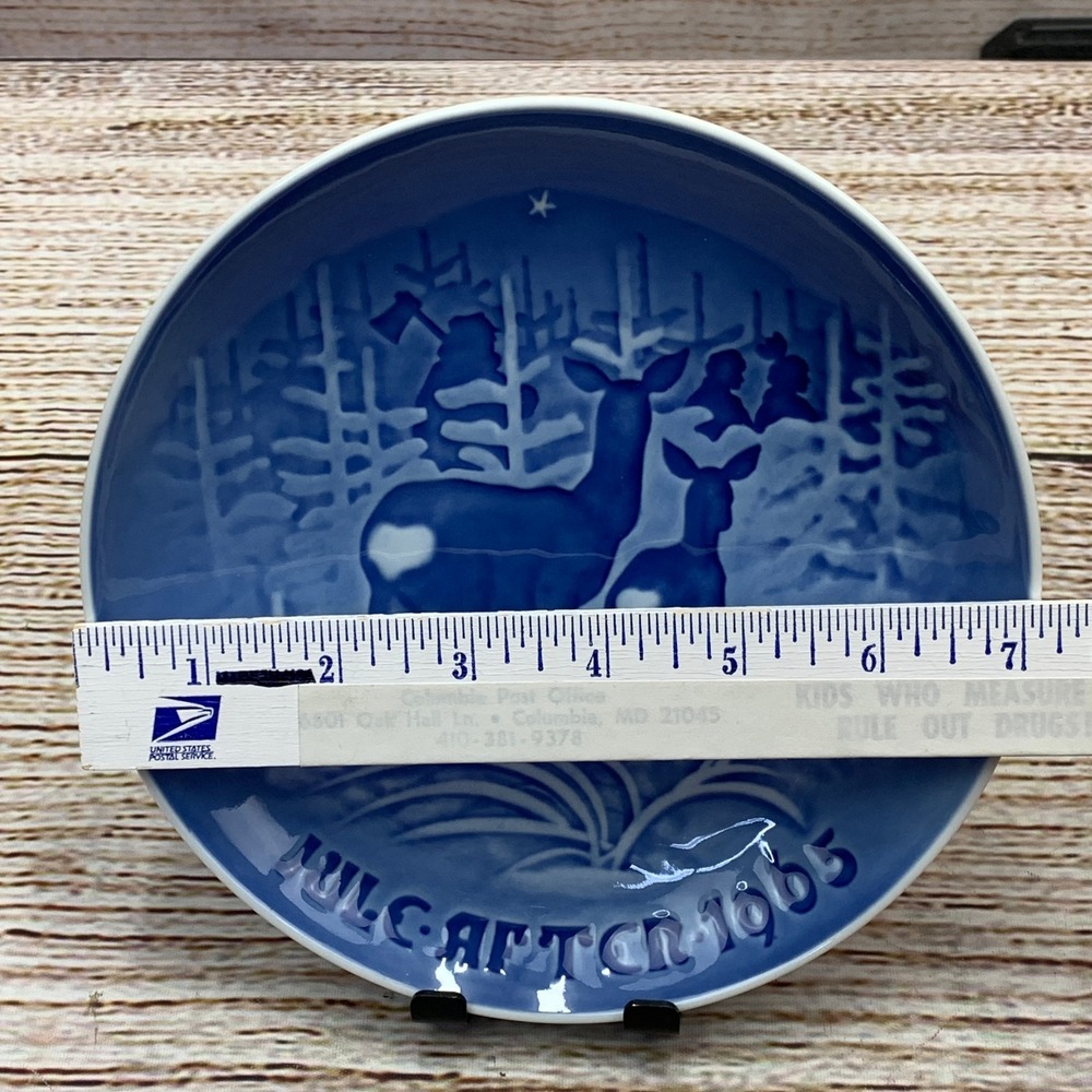 Bing & Grondahl Christmas 7" Plate‎ 1965 I Skoven for Jul Denmark - Picture 3 of 6